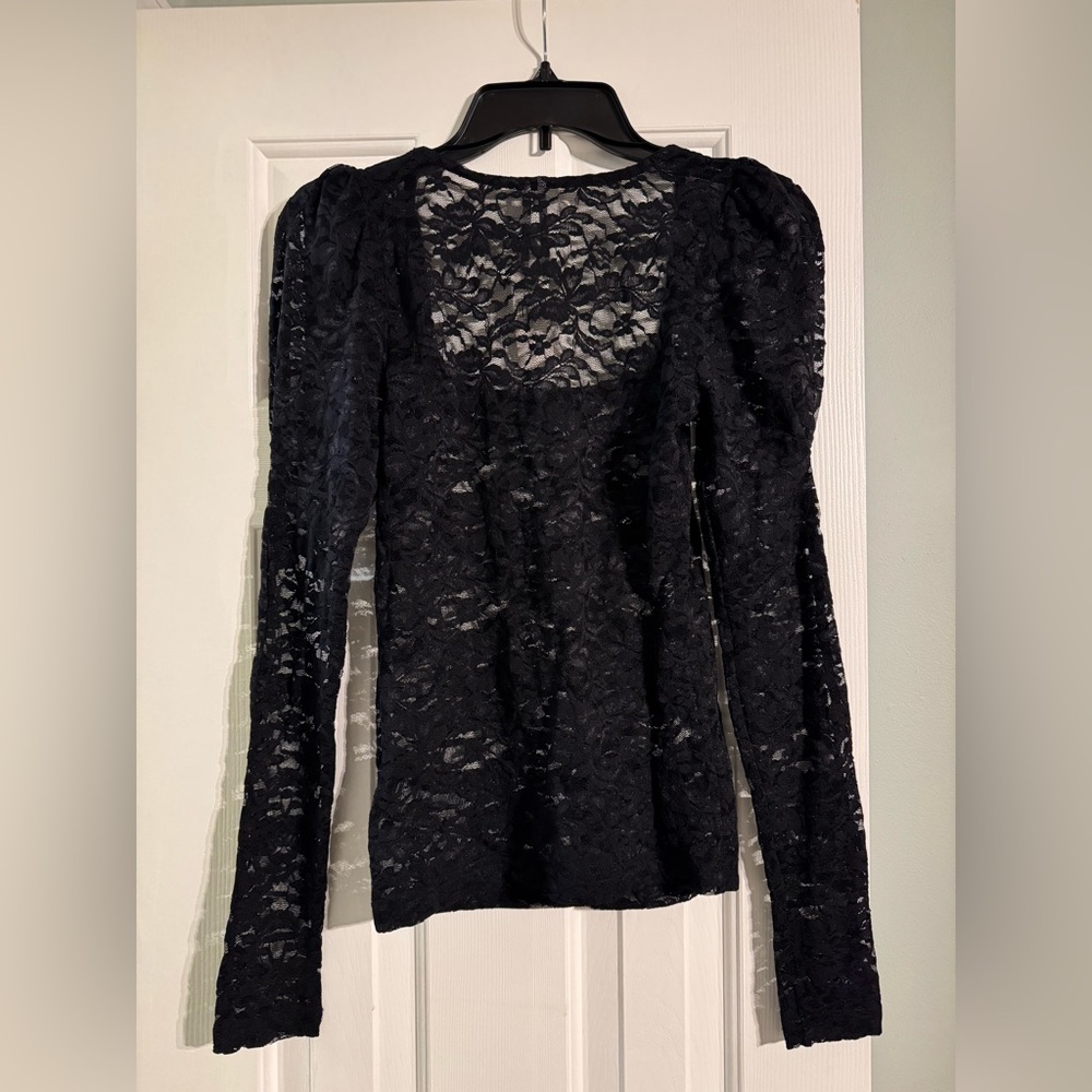 Anthropologie Black Lace Blouse - Picture 5 of 5